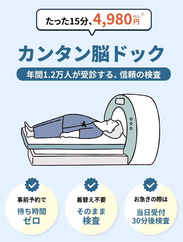 カンタン脳ドック 年間1.2万人が受診する、信頼の検査